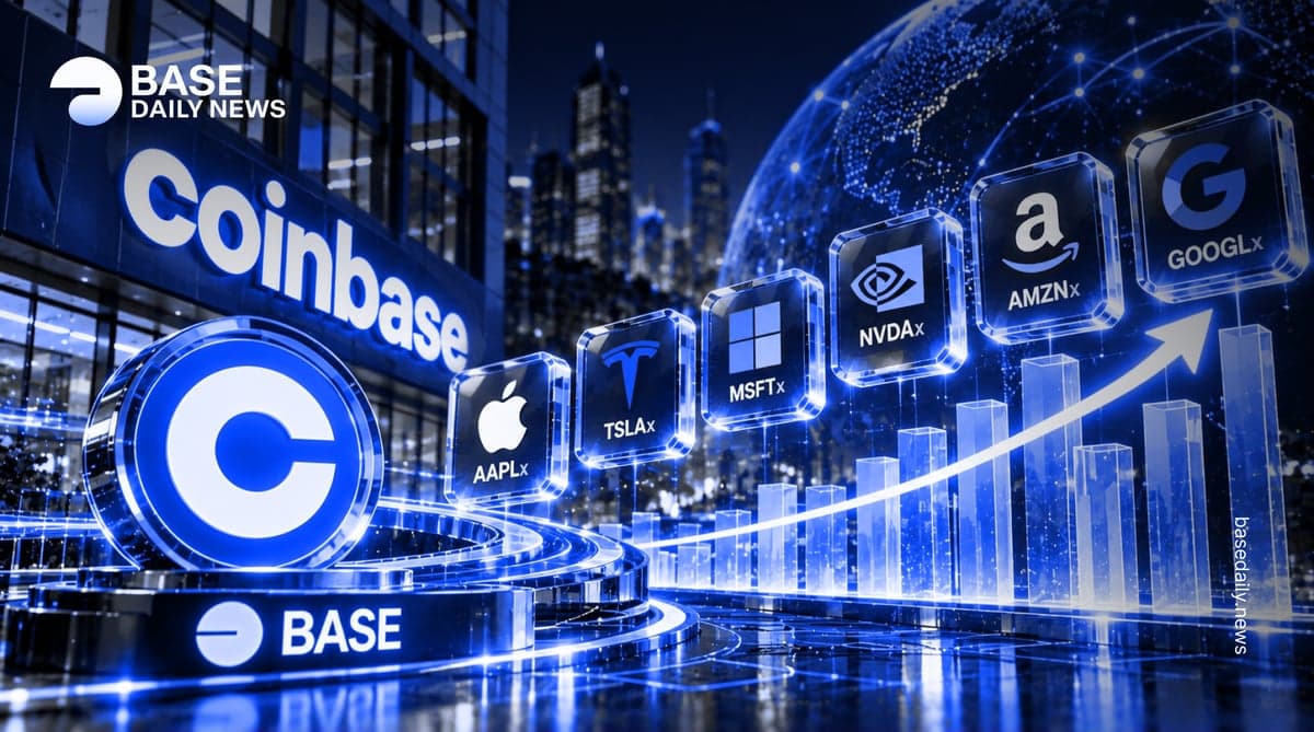 Coinbase Tokenized Stocks See Early Growth in Daily Volume on Base