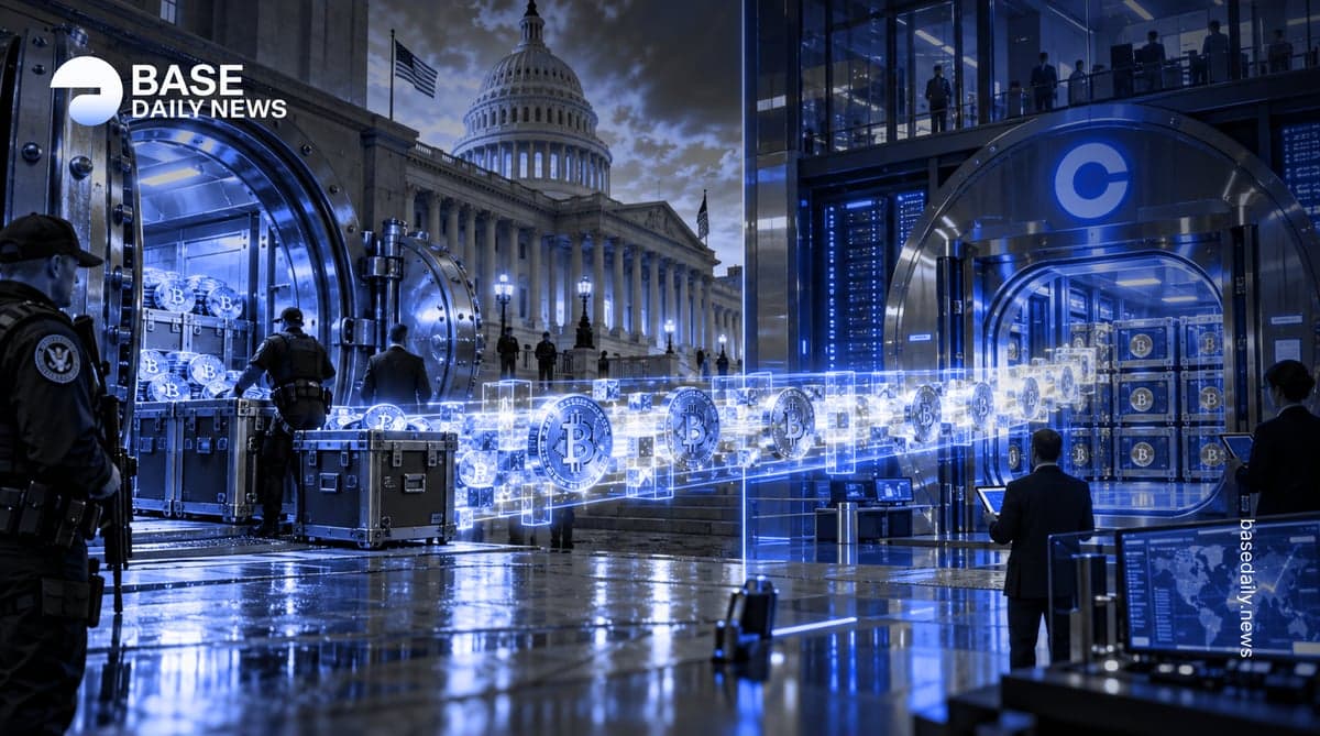 US Government Moves $770M in Seized Bitcoin to Coinbase Prime