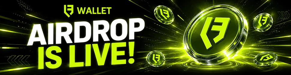 LF Wallet promotion offering up to 1,000,000 LF rewards with Google Play and App Store download options.