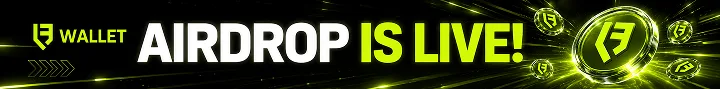 LF Wallet promotion offering up to 1,000,000 LF rewards with Google Play and App Store download options.
