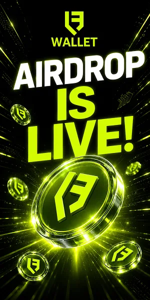 LF Wallet promotion offering up to 1,000,000 LF rewards with Google Play and App Store download options.